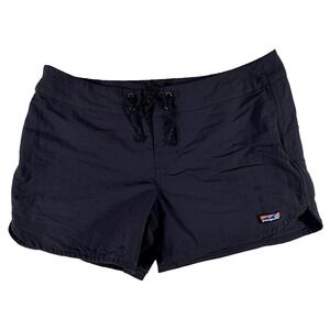 Patagonia Shorts Women's Sz 8 Black Wavefarer® Boardshorts Swimming Beach Pool